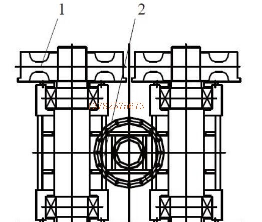 起重機(jī)單支點(diǎn)下支承系統(tǒng)方案圖 起重機(jī)單支點(diǎn)下支承系統(tǒng)方案圖
